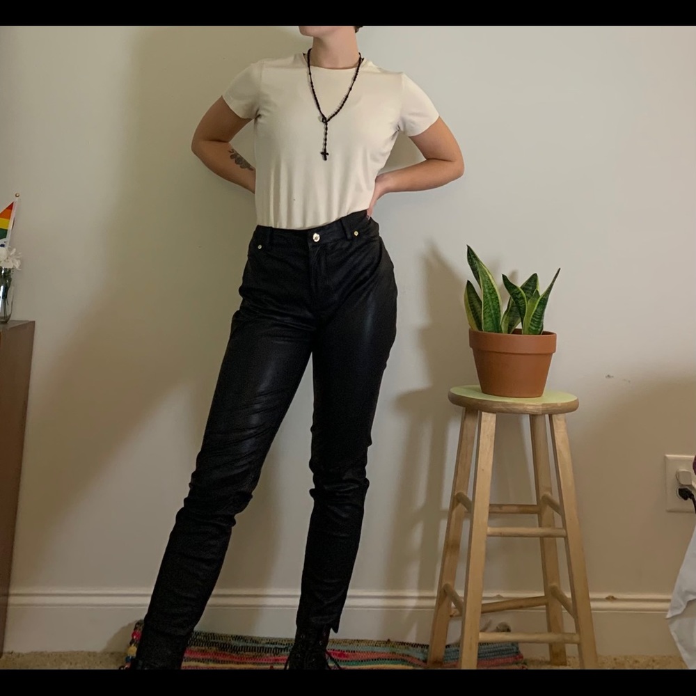 CALVIN KLEIN LEATHER PANTS